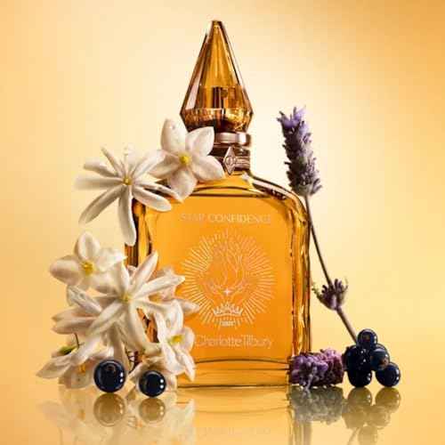 Charlotte Tilbury Star Confidence Eau De Parfum - Pheromone Enhancing Blackcurrant & Jasmine Fragrance with Natural Patchouli Oil - Long-Lasting Floral Woody Scent