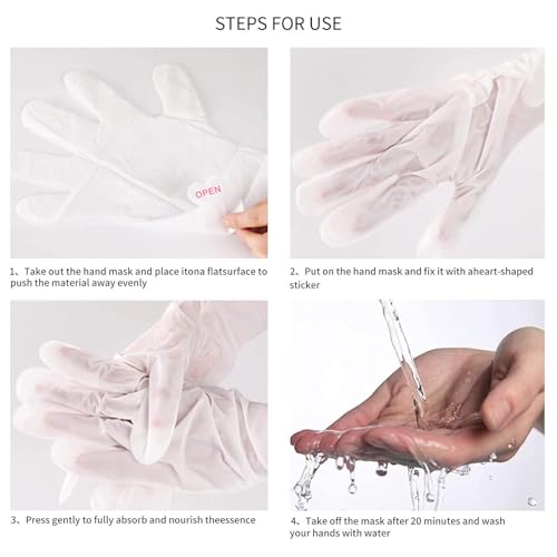 CALA Moisturizing Hand Mask Gloves with Hyaluronic Acid & Shea Butter (3 Pairs)
