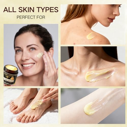 Bee Venom Skin Revitalizing Cream for Face & Body, Advanced Firming & Smoothing Formula, Natural Bee Venom Moisturizer for Fine Lines and Youthful Glow, 60g(4-Pcs)