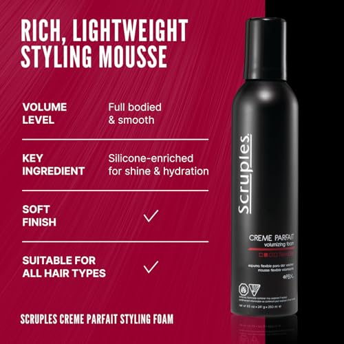 Scruples Creme Parfait Volumizing Mousse - Alcohol-Free Styling Foam, Pack of 2