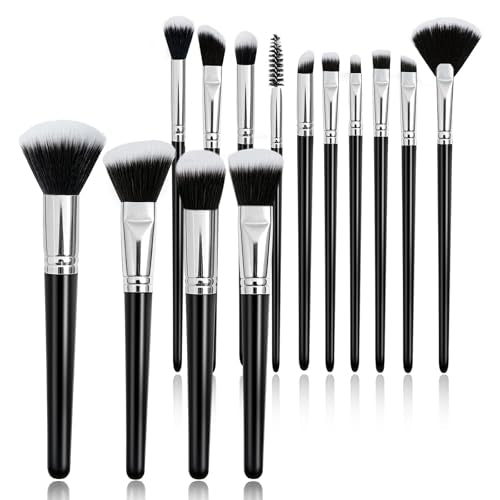 14-Piece Makeup Brush Set with Travel Case | Fiber Bristles