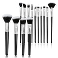 14-Piece Makeup Brush Set with Travel Case | Fiber Bristles