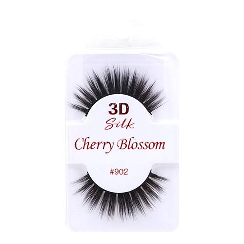 Cherry Blossom 3D Silk Eyelashes #902 - Wispy Voluminous False Lashes