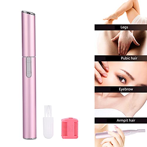 Akozon New Portable Electric Face Eyebrow Hair Body Blade Shaver r Trimmer Beauty Pink