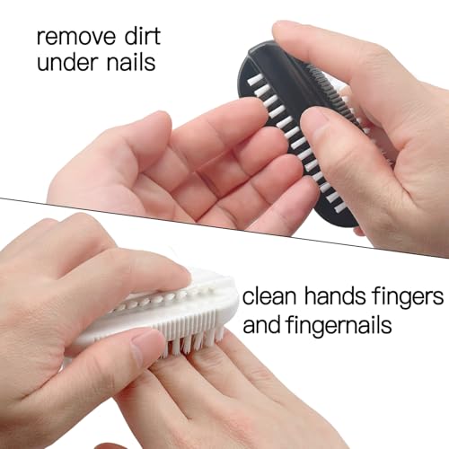 Two-Sided Nail Brush for Cleaning Fingernails - 4 Pack