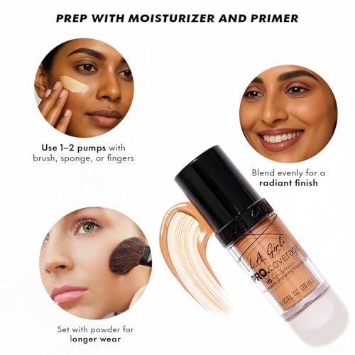 L.A. Girl Pro Coverage Liquid Foundation - White