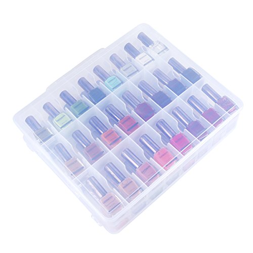 Nail Polish Holder Organizer for 48 Bottles with Adjustable Dividers