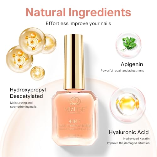 MIZHSE Nail Strengthener Polish for Damaged Nails - 16ML