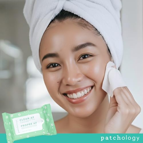 Patchology Clean AF Facial Cleansing Wipes - 60 Count