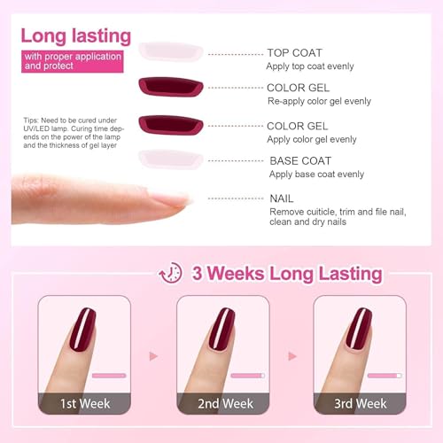 Vishine Gel Base and No Wipe Top Coat Set - 15ml UV LED Nail Polish