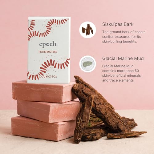 Nu Skin Epoch Polishing Bar | Ethnobotanical Skin Cleansing and Polishing Bar with Glacial Marine Mud | Discover the Tradition of Sisku¡¯pas Bark from the Northwest United States | 2 Pack