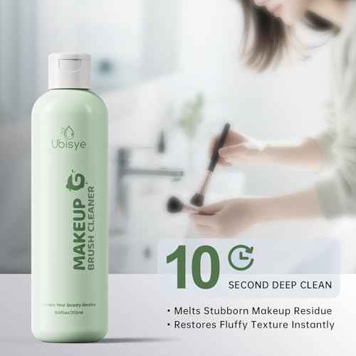 Makeup Brush Cleaner, Stocking Stuffers for Women, Teen Girls, Make Up Brush Cleaner Solution, Makeup Sponge Cleaner for Brushes, Brush Shampoo for Deep Cleaning, Cruelty Free 8.6 Fl Oz