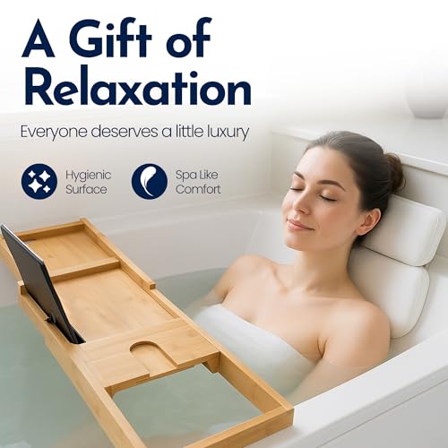 Epica Bath Pillow for Tub with Suction Cups - Head & Neck Support