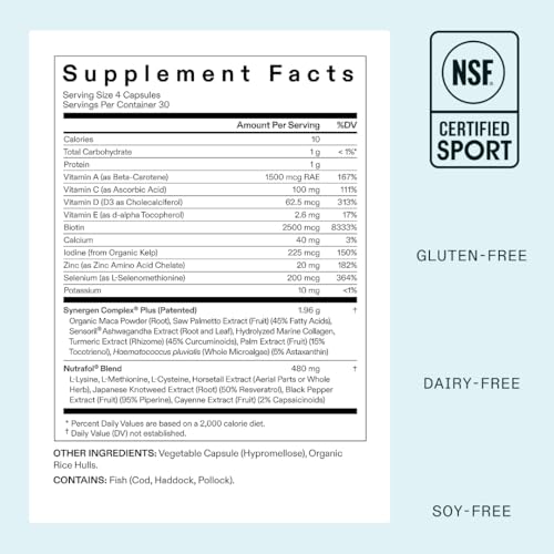 Nutrafol Women's Balance Hair Growth Supplements, for Ages 45+, Clinically Proven for Visibly Thicker Hair and Scalp Coverage, Dermatologist Recommended - 2 Month Supply, 2 Refill Pouches