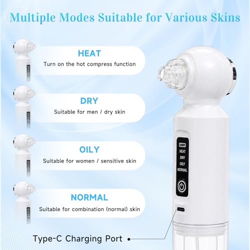 Siangyueglow Blackhead Remover Vacuum with Warm Compress & 6 Heads