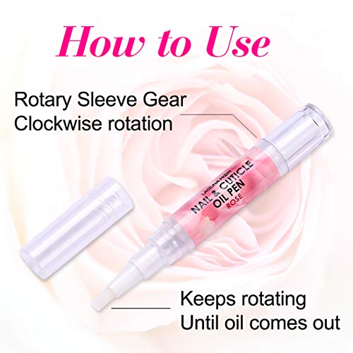 Natural Rose Cuticle Oil Pen for Nail Care & Growth - 5ml - 1 Pack
