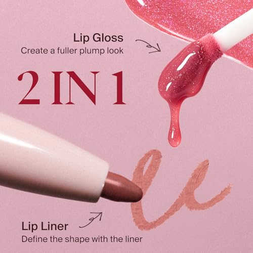 Joocyee 2-in-1 Lip Liner & Gloss Duo - Icy Lilac