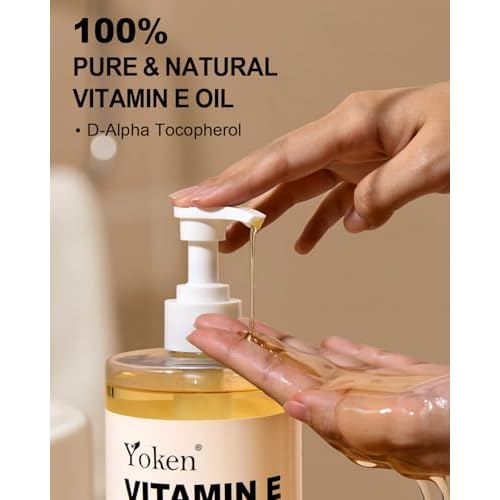 Vitamin E Oil 32 Fl Oz Vitamin E oil for Skin Bulk Vitamine oils for Face Perfect DIY Bath and Body Oil Cold Pressed Hexane Free Non-GMO Gluten Free Formula