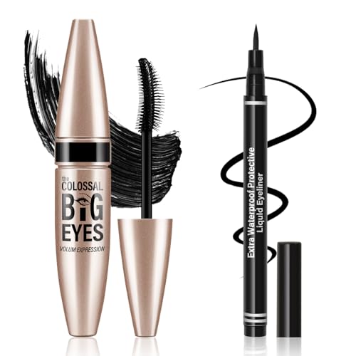 2-in-1 Mascara & Eyeliner Set - Waterproof, Long-lasting