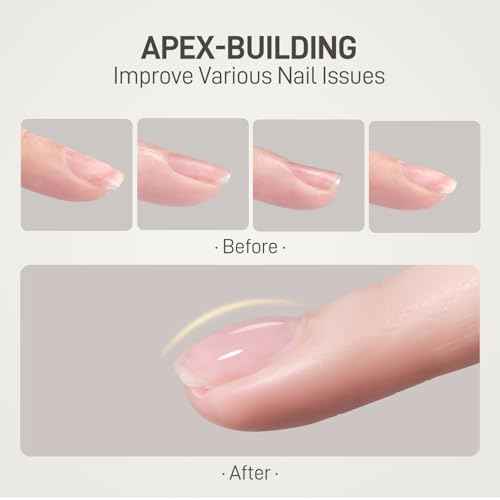 GAOY Gel Top Coat, Builder Gel and Base Coat Set, 16ml 3 Pcs Clear Glossy No Wipe Combination for Long Lasting UV Light Cure Nail Art DIY