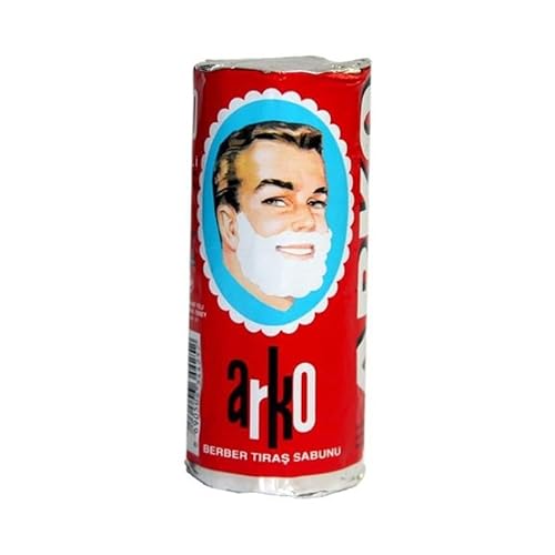 Arko Men Face Shaving Soap Stick, Sensitive skin shave cream, White, ( Pack Of 12 )