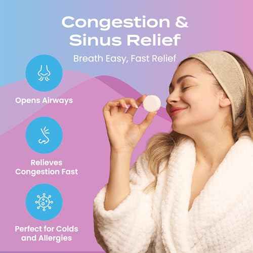 Body Restore Shower Steamers Aromatherapy 6 Pack - Christmas Stocking Stuffers, Birthday Gifts for Women, White Elephant, Relaxation, Self Care for Men - Bloom