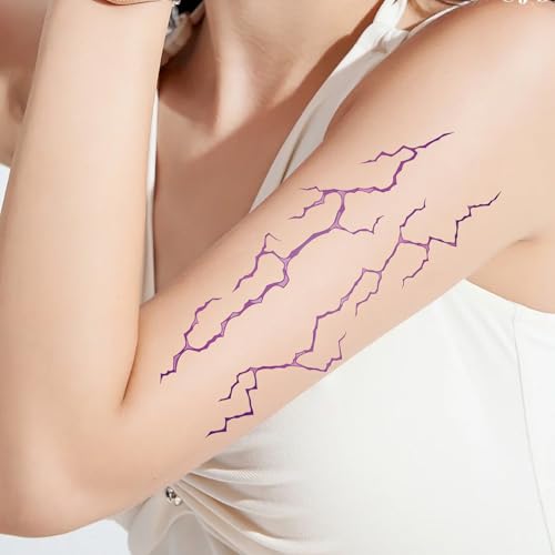Purple Halloween Temporary Tattoo,Waterproof Temporary Tattoo,Halloween Party Favors, Party Tattoo,Halloween Cosplay 3PCS