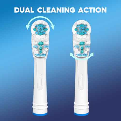 Dual Clean Replacement Brush Heads Compatible with Oral B Vitality Series Electric Toothbrush.8 Count