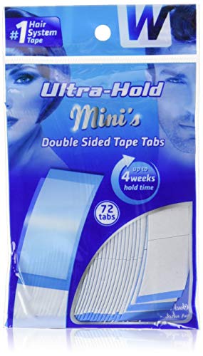 Ultra Hold Mini Tabs - Durable Double Sided Hair Wig Tape - Long Lasting Water & Heat Resistant - 72 Tabs per Pack