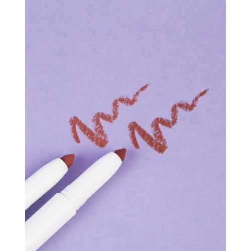 FLOWER BEAUTY Scribble Stick Lip Liner + Eyeliner - Smooth Application + Blendable - 2-in-1 Lip + Eye Liner (Mauvelous)