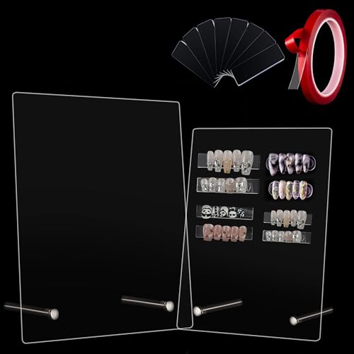 Nail Art Display Stand Acrylic Board Set with 50 Tips
