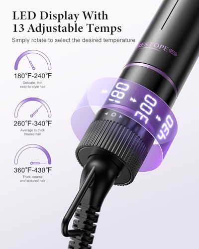 BESTOPE PRO 5-in-1 Curling Iron Set with Flat Iron & Brush
