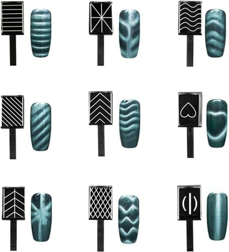 15-Piece Nail Magnet Tool Set for Cat Eye Gel Art – Double-Head Design