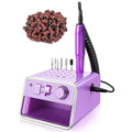 Subay Nail Drill Machine Electric File, Portable for Acrylic Gel Dip Powder Nails, Nail Drill Kit for Manicure Pedicure, Nail Set with Everything, Purple