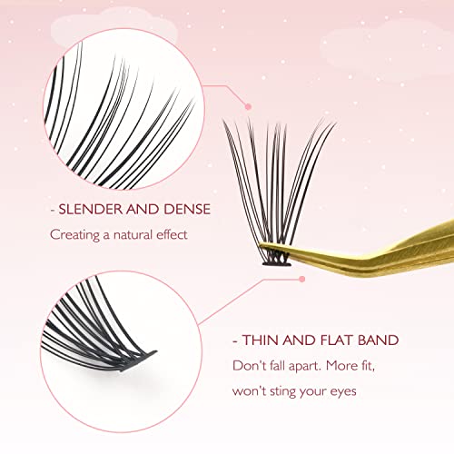 20D Lash Clusters 240pcs Individual Extensions 8-12mm C Curl