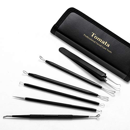 Professional Blackhead Remover Tool Kit - 6 Stainless Steel Extractors