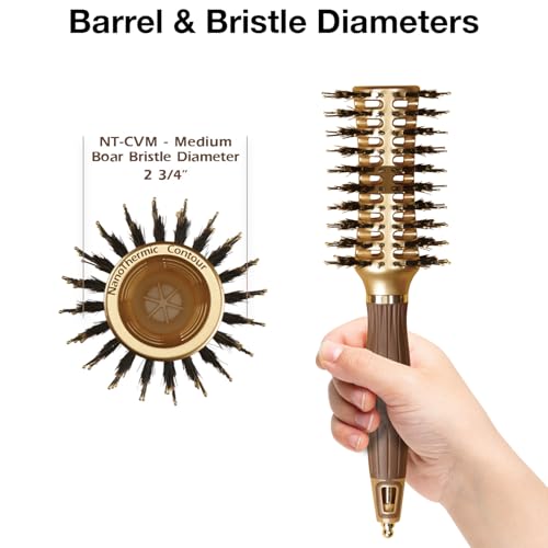 Olivia Garden Nanothermic Contour Vent Combo Hair Brush