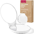 Compact Makeup Mirror for Purse, Travel Compact Mirror Magnification 2x/1x, Travel Vanity Mirror Mini Hand Mirror Magnifying Mirror Portable, Lightweight & Shatterproof, White