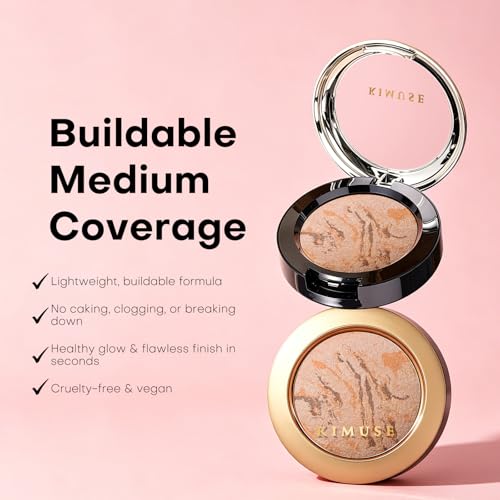 KIMUSE Baked Foundation Powder – Buildable Coverage for Mature Skin
