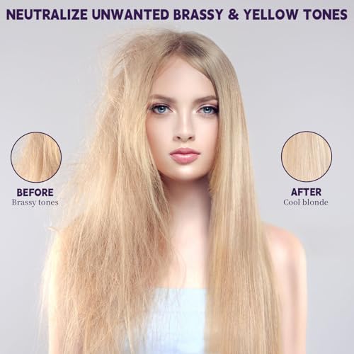 Purple Shampoo and Conditioner Set for Blonde Hair, 2x5.29oz