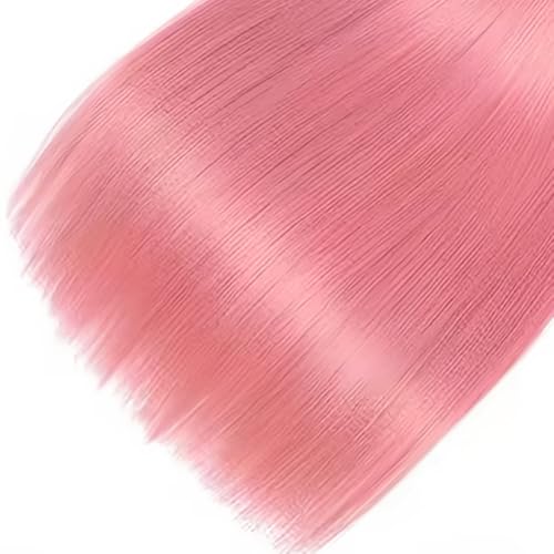 Pink Bundles Human Hair Straight 26/28/30 Inch, 3 Pack FuivJuix Brazilian Virgin Extensions