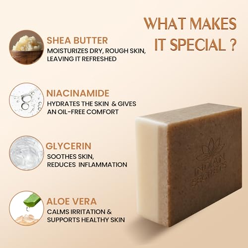 Scrub Soap with Hyaluronic Acid & Coconut Milk ? Moisturizing Body Soap for Soft Skin ? Enriched with Niacinamide, Hyaluronic Acid, Coconut Milk Pack of 3 (110g/3.88Oz each)