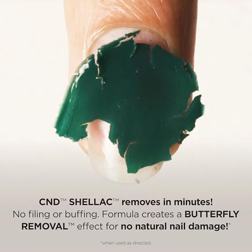 CND Shellac Gel Red Nail Polish, Long-lasting Nail Paint Color with Curve-hugging Brush, 0.25 Fl Oz.