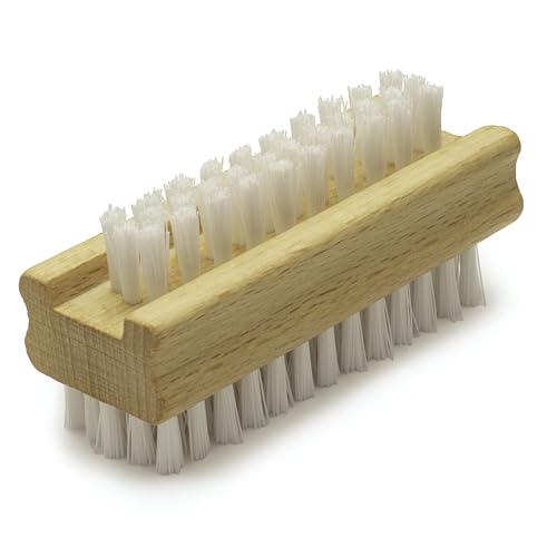 Non-Slip Wooden Hand and Nail Brush for Cleaning Fingernails