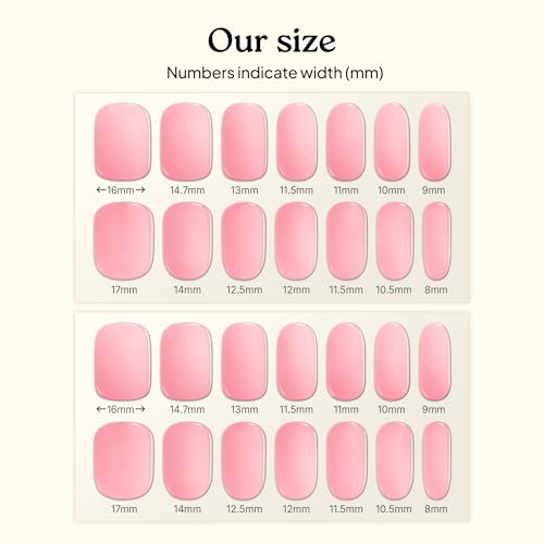 Heyhae Semi Cured Gel Nail Strips - Salon Quality Beige Pink
