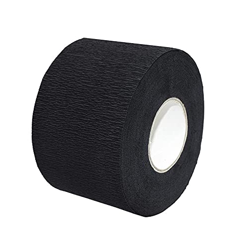 QUUPY 1 Roll/100Pcs Disposable Barber Neck Strips, 2.6 Inch Wide x 13.7 Inch Long, Stretches Up to 21.5 Inch, Soft, Absorbent Paper, Adhesive Closure, Multi-use for Haircut, Styling, Coloring & More