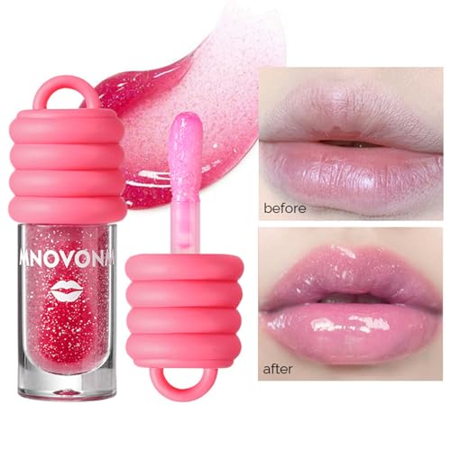 Moisturizing Lip Gloss Set - 3 Fruit Flavors with Keychain