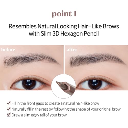 ETUDE Bare Edge Brow Pencil - Grey Brown
