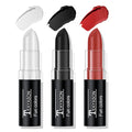 3-Color Face Paint Stick Kit - White/Black/Red Makeup