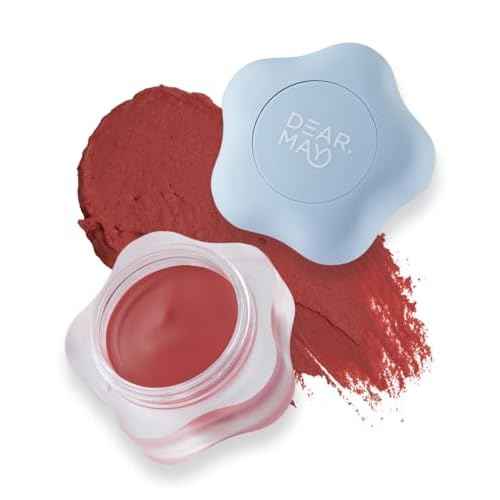DEARMAY Pure Falling Mood Lip Pot No. 06 Cutest Pairs 0.23 Oz. Vegan Lip Stain Lip & Cheek Multi-Use Tint With Hydrating Formula for Smooth Soft Blend Without Dryness or Fine Lines, Korean Makeup
